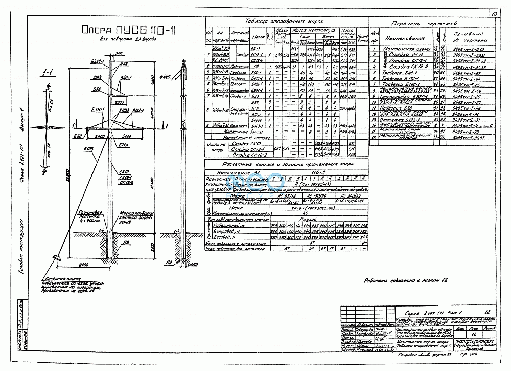 Уб110 11 типовой проект